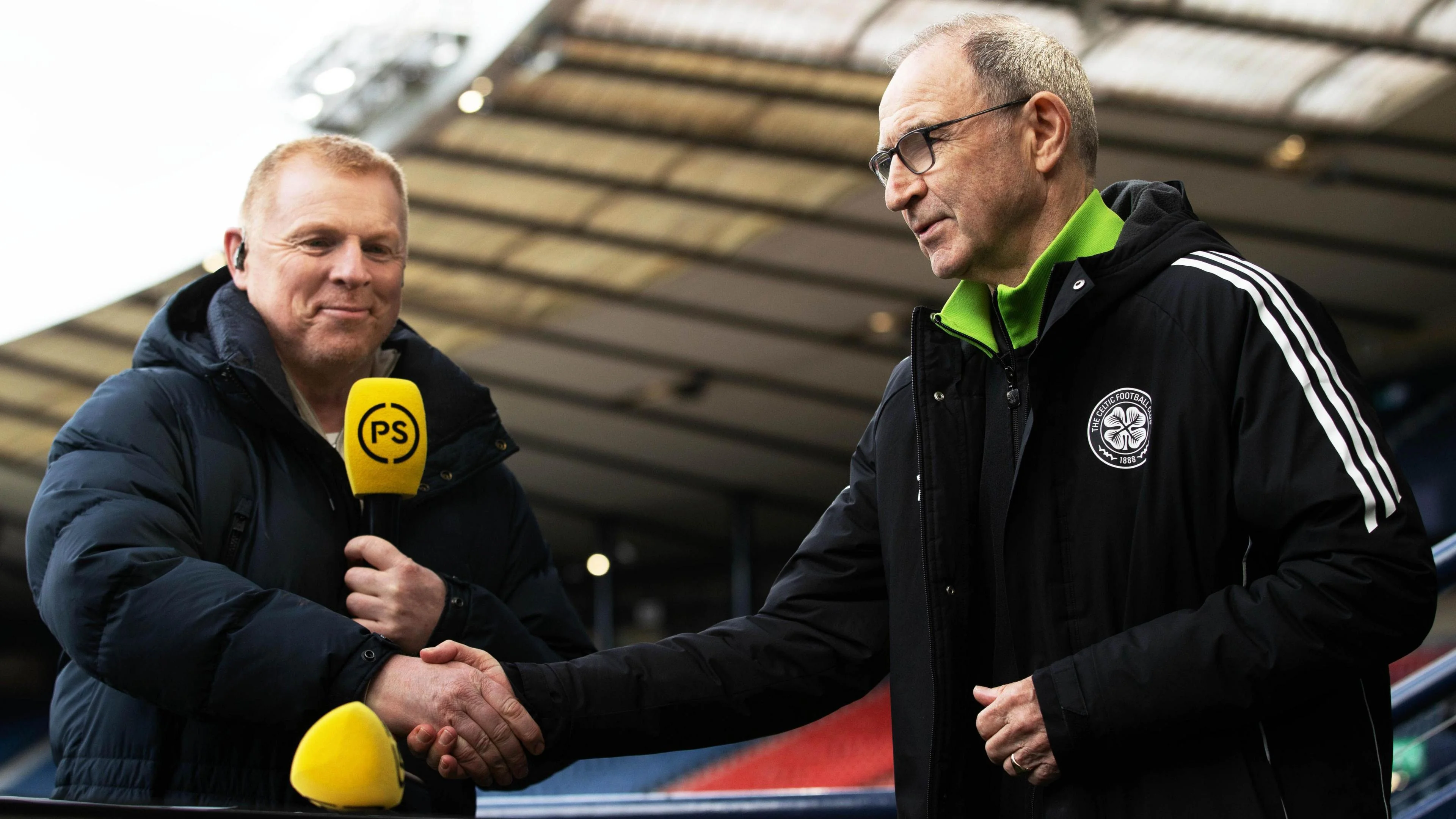 Dunfermline Athletic manager Neil Lennon and Celtic counterpart Martin O'Neill