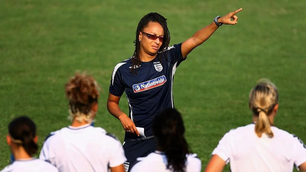 Hope Powell leads England training