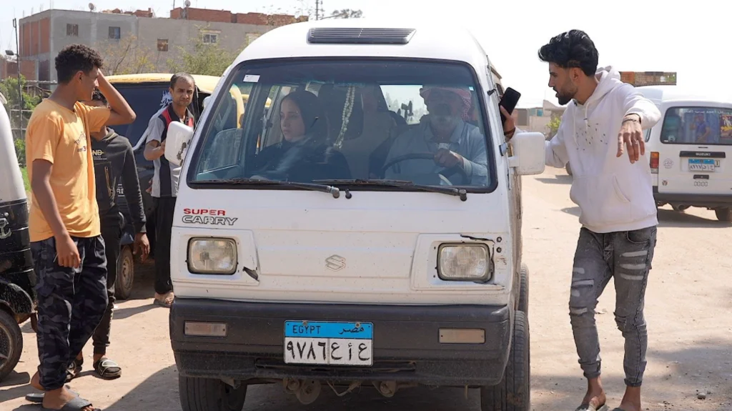 A microbus in Nagrig similar to the ones Liverpool and Egypt winger Mohamed Salah used to take to get to Cairo and back five days a week